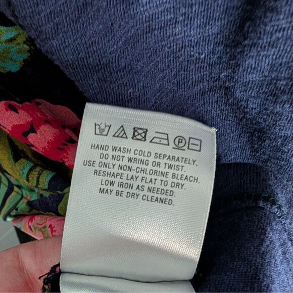 Anthropologie Postmark Lillie Floral Front Navy Back Tank OB539727 - S‎ - Picture 9 of 10